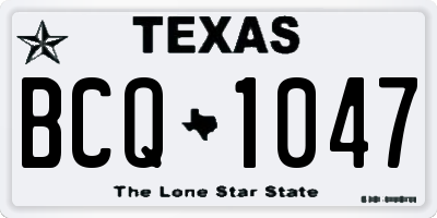 TX license plate BCQ1047