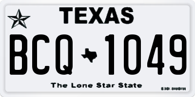 TX license plate BCQ1049