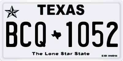 TX license plate BCQ1052