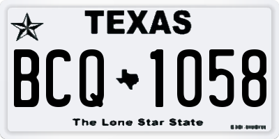 TX license plate BCQ1058