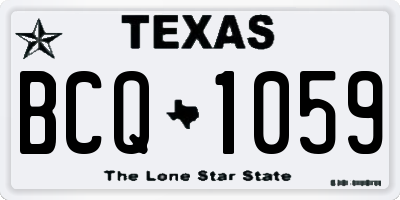 TX license plate BCQ1059