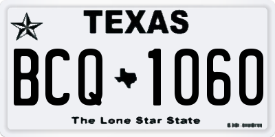 TX license plate BCQ1060