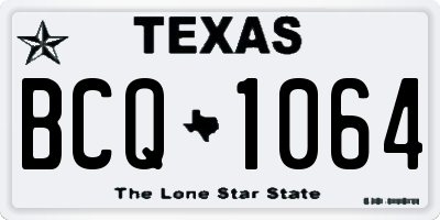 TX license plate BCQ1064