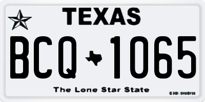 TX license plate BCQ1065