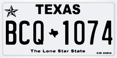 TX license plate BCQ1074