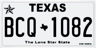 TX license plate BCQ1082