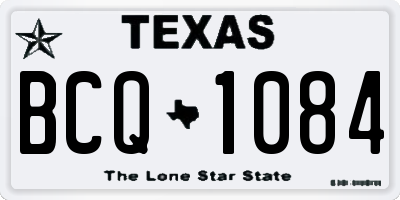 TX license plate BCQ1084