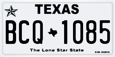TX license plate BCQ1085