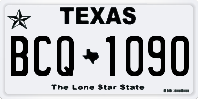 TX license plate BCQ1090