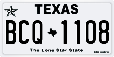 TX license plate BCQ1108