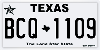 TX license plate BCQ1109