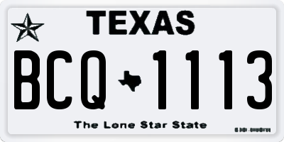 TX license plate BCQ1113
