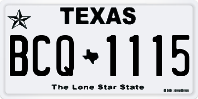 TX license plate BCQ1115