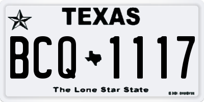 TX license plate BCQ1117