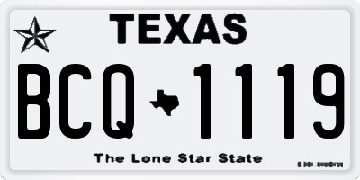 TX license plate BCQ1119