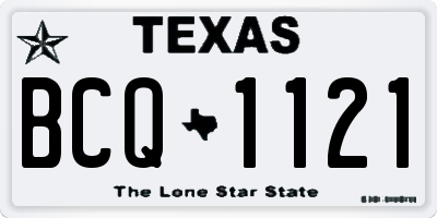 TX license plate BCQ1121