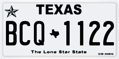 TX license plate BCQ1122