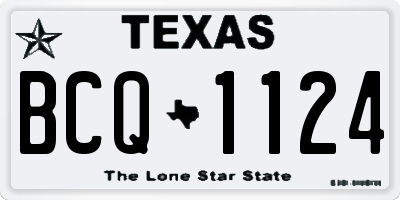 TX license plate BCQ1124