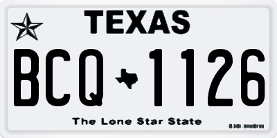 TX license plate BCQ1126
