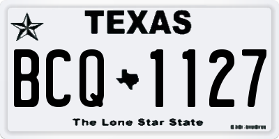 TX license plate BCQ1127