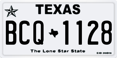 TX license plate BCQ1128
