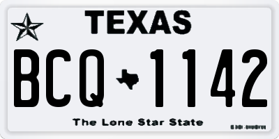 TX license plate BCQ1142