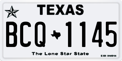 TX license plate BCQ1145