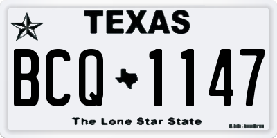 TX license plate BCQ1147