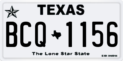 TX license plate BCQ1156
