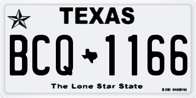 TX license plate BCQ1166