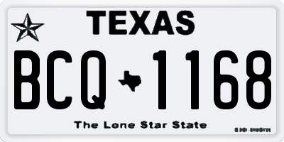 TX license plate BCQ1168