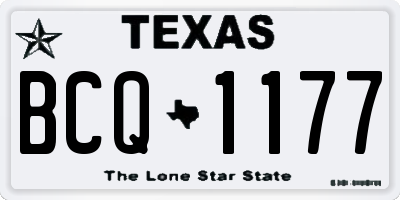 TX license plate BCQ1177