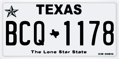 TX license plate BCQ1178
