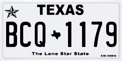 TX license plate BCQ1179