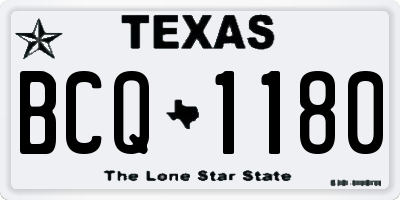 TX license plate BCQ1180