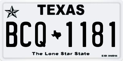 TX license plate BCQ1181