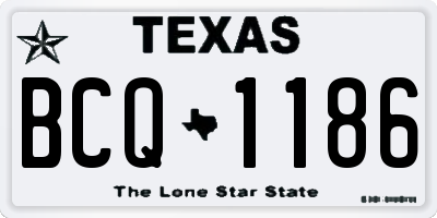 TX license plate BCQ1186