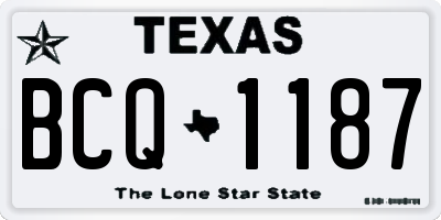 TX license plate BCQ1187