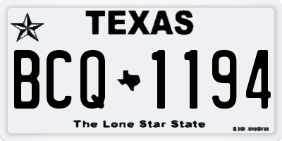 TX license plate BCQ1194