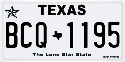 TX license plate BCQ1195