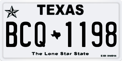 TX license plate BCQ1198
