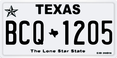 TX license plate BCQ1205