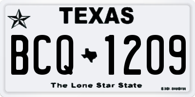 TX license plate BCQ1209