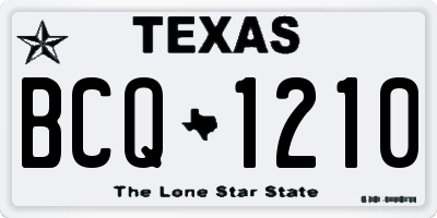 TX license plate BCQ1210