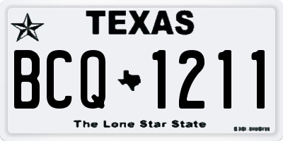 TX license plate BCQ1211