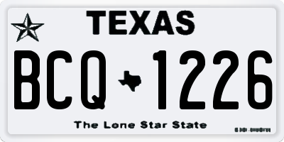 TX license plate BCQ1226