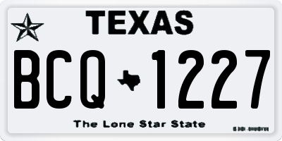 TX license plate BCQ1227