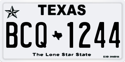TX license plate BCQ1244