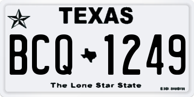 TX license plate BCQ1249