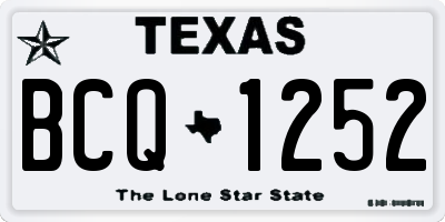 TX license plate BCQ1252